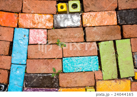 colorful ceramic brick wall colorful ceramic brick wall 24044165