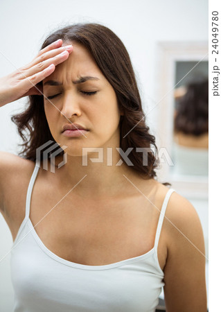 Young woman getting a headache Young woman getting a headache 24049780