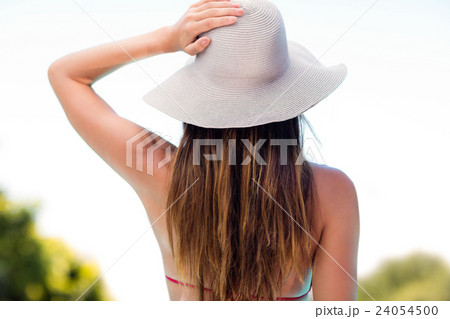Woman in bikini relaxing Woman in bikini relaxing 24054500