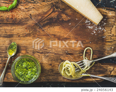 Italian cuisine cooking background on rustic Italian cuisine cooking background on rustic 24056143