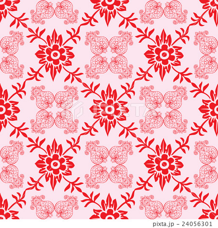 Seamless pattern with ornamental flowers 24056301