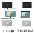 Set of flat design computer and laptop 24056308