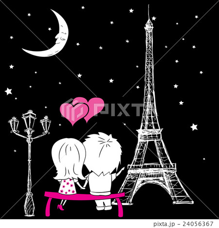 couple sitting on a bench  24056367