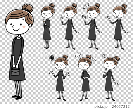 Women in mourning: pose variation 24057212