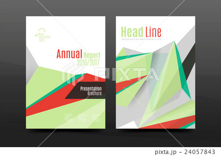 3d triangle shapes. Business annual report cover 24057843