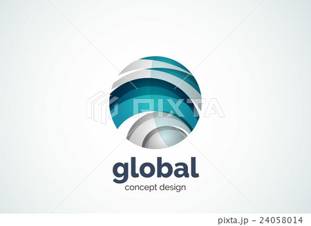 Sphere logo template, global or world concept 24058014