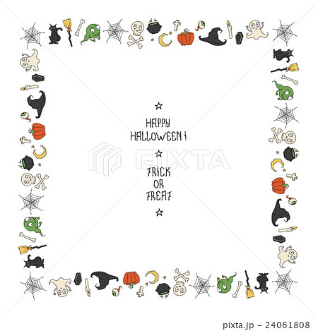 Vector beautiful frame. Happy Halloween. Pattern 24061808