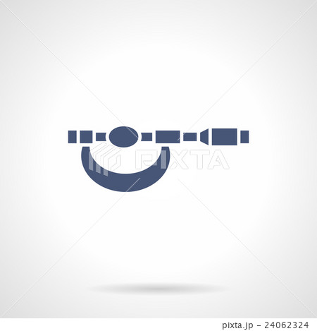 Micrometer blue glyph style vector icon 24062324