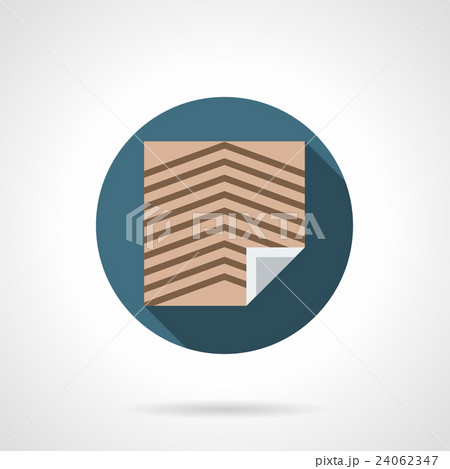Office linoleum round flat vector icon 24062347
