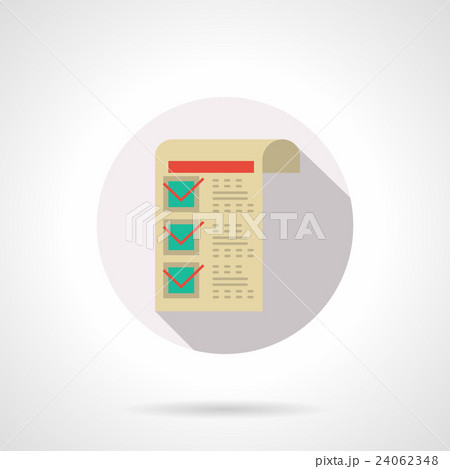 Medical prescription flat color design vector icon 24062348