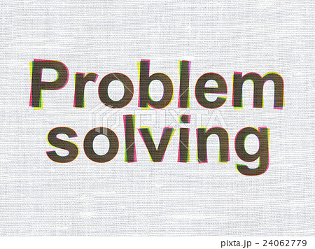 Business concept: Problem Solving on fabric Business concept: Problem Solving on fabric 24062779