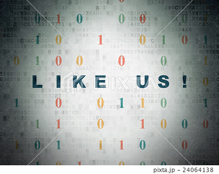 Social media concept: Like us! on Digital Data Social media concept: Like us! on Digital Data 24064138