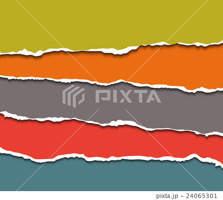 Set of vector paper dividers with rough edges Set of vector paper dividers with rough edges 24065301