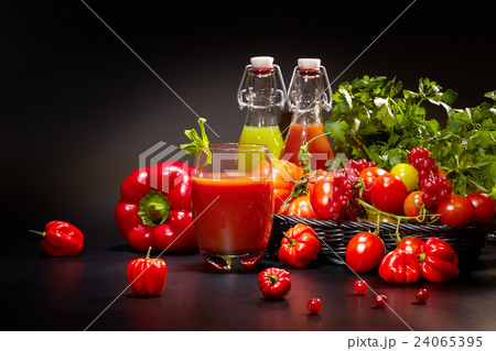 fresh juice, mix vegetable, tomato drinks fresh juice, mix vegetable, tomato drinks 24065395