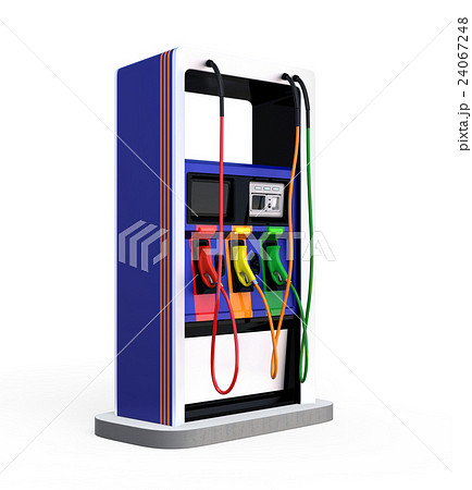 ガソリンスタンドのイメージ。クリッピングパス付き。 ガソリンスタンドのイメージ。クリッピングパス付き。 24067248