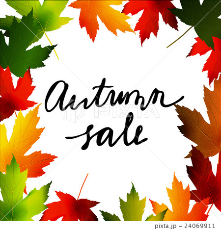 Maple leaf frame for seasonal sales 24069911