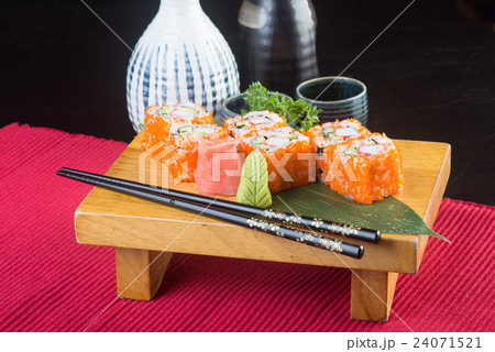 japanese cuisine. sushi on the background 24071521