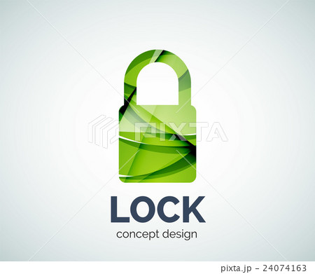 Lock logo business branding icon, created with 24074163