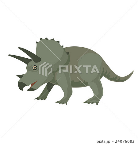 恐竜 トリケラトプス イラストのイラスト素材