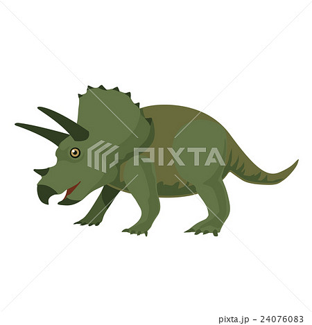 恐竜 トリケラトプス イラストのイラスト素材