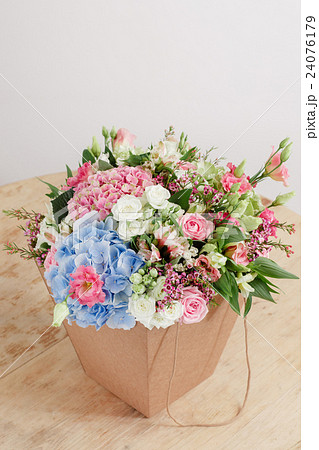 hydrangea rich bouquet. Vintage floristic 24076179