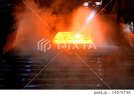 hot steel on conveyor 24076746
