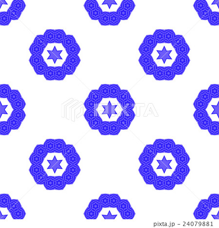 Blue David Star Seamless Background Blue David Star Seamless Background 24079881