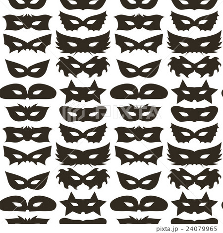 Silhouette of Masks Seamless Pattern 24079965