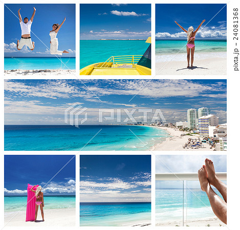 Collage with different views of Cancun 24081368