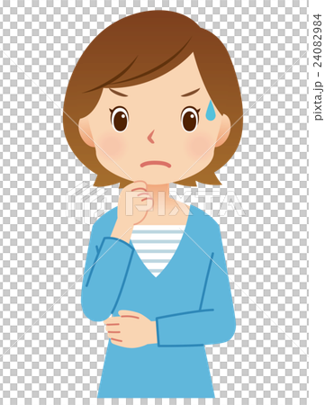 女性　主婦　表情　ドキッ 24082984