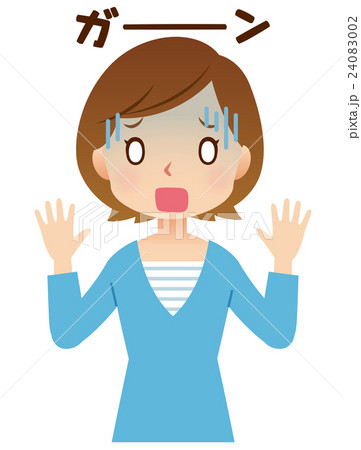 女性 主婦 表情 驚く 女性 主婦 表情 驚く 24083002