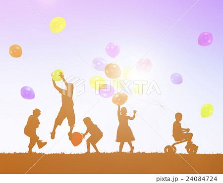 Balloon Activity Casual Cheerful Children Youth Concept Balloon Activity Casual Cheerful Children Youth Concept 24084724