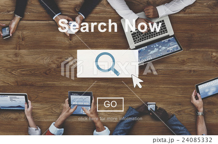 Search Now Searching Magnifying Seeking Concept 24085332