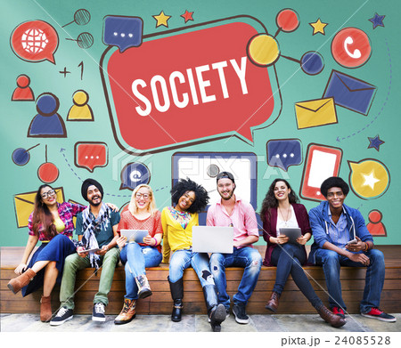 Society Social Media Network Connection Concept 24085528