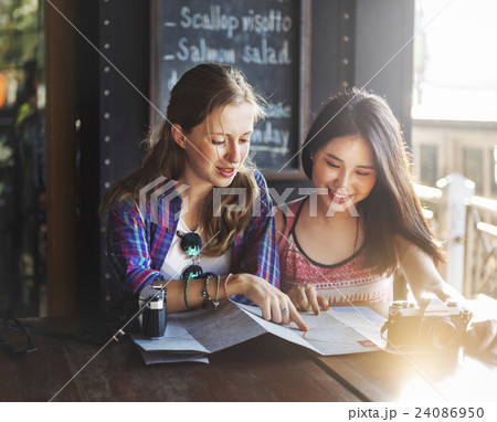 Girls Friendship Hangout Traveling Holiday Photography Concept 24086950