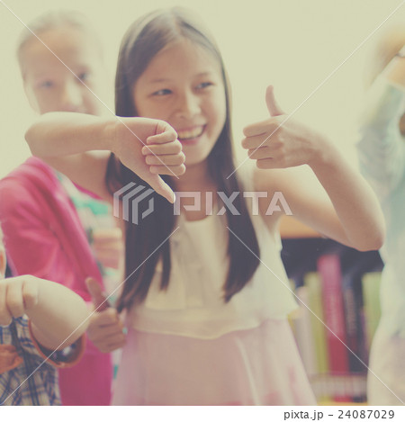 Students Children Cheerful Happiness Dancing Concept Students Children Cheerful Happiness Dancing Concept 24087029