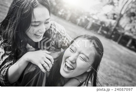 Sister Friendship Affectionate Adorable Outside Concept Sister Friendship Affectionate Adorable Outside Concept 24087097
