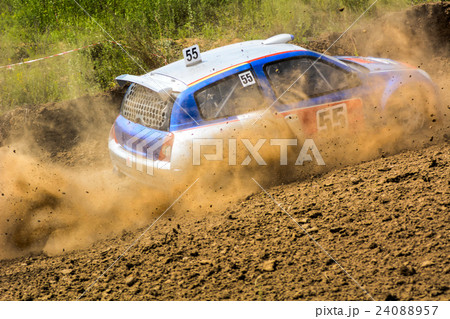 Autocross on a dusty road Autocross on a dusty road 24088957