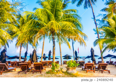 Umbrella and chair 24089240