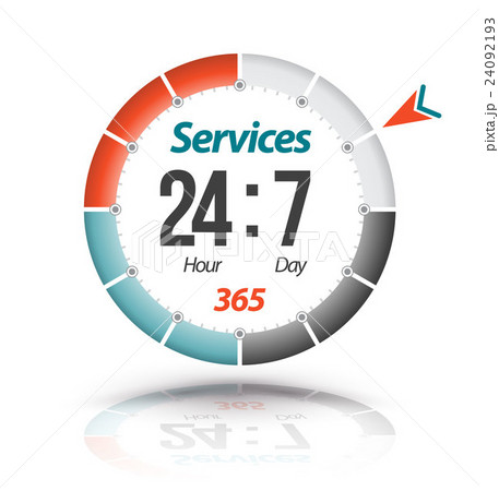 Circle banner Services 24hr 7day 365. 24092193