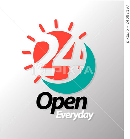 24 Open everyday graphic icon. 24092197
