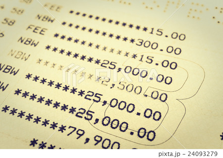 Book bank statement account 24093279