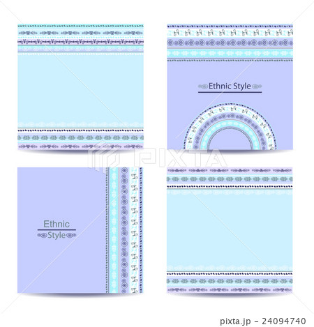 Set of cards with ethnic design. Geometric 24094740