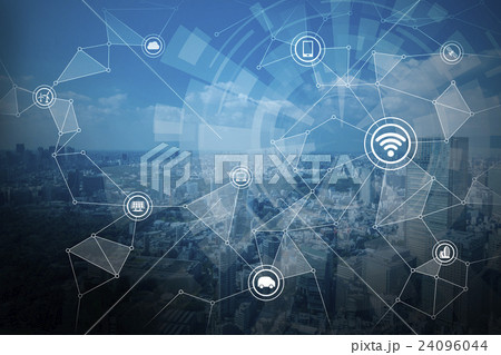 モノのインターネット（IoT,Internet of things）アブストラクトイメージ 24096044