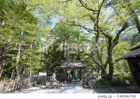 穂高神社奥宮(長野県松本市・初夏・上高地の風景) 穂高神社奥宮(長野県松本市・初夏・上高地の風景) 24096793