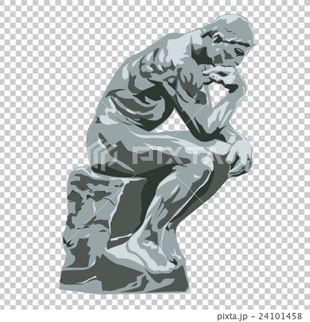 Thinker Rodin Illustration - Stock Illustration [24101458] - PIXTA