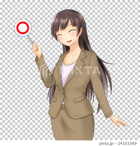 スーツ姿の女性 マル スーツ姿の女性 マル 24101569