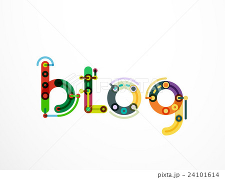 Blog word lettering banner 24101614
