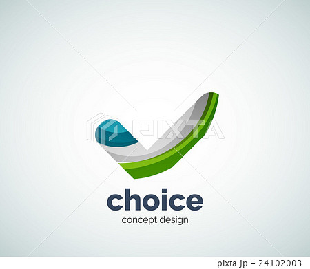 Vector choice concept, tick logo template 24102003