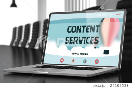 Landing Page of Laptop with Content Services Landing Page of Laptop with Content Services 24102533